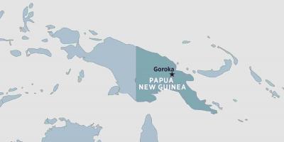 Mapa de goroka papúa nova guinea