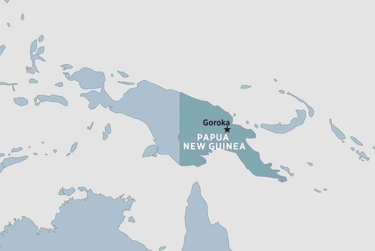 mapa de goroka papúa nova guinea