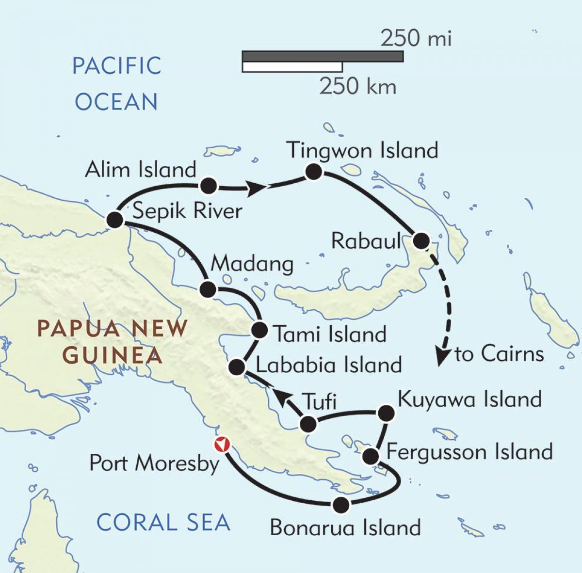 mapa de rabaul papúa nova guinea