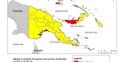 Mapa de papúa nova guinea malaria