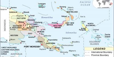Mapa de papúa nova guinea provincias