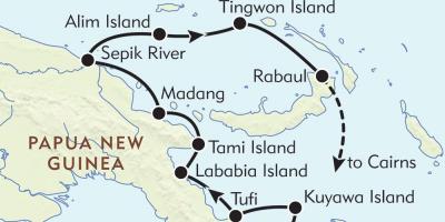 Mapa de rabaul papúa nova guinea